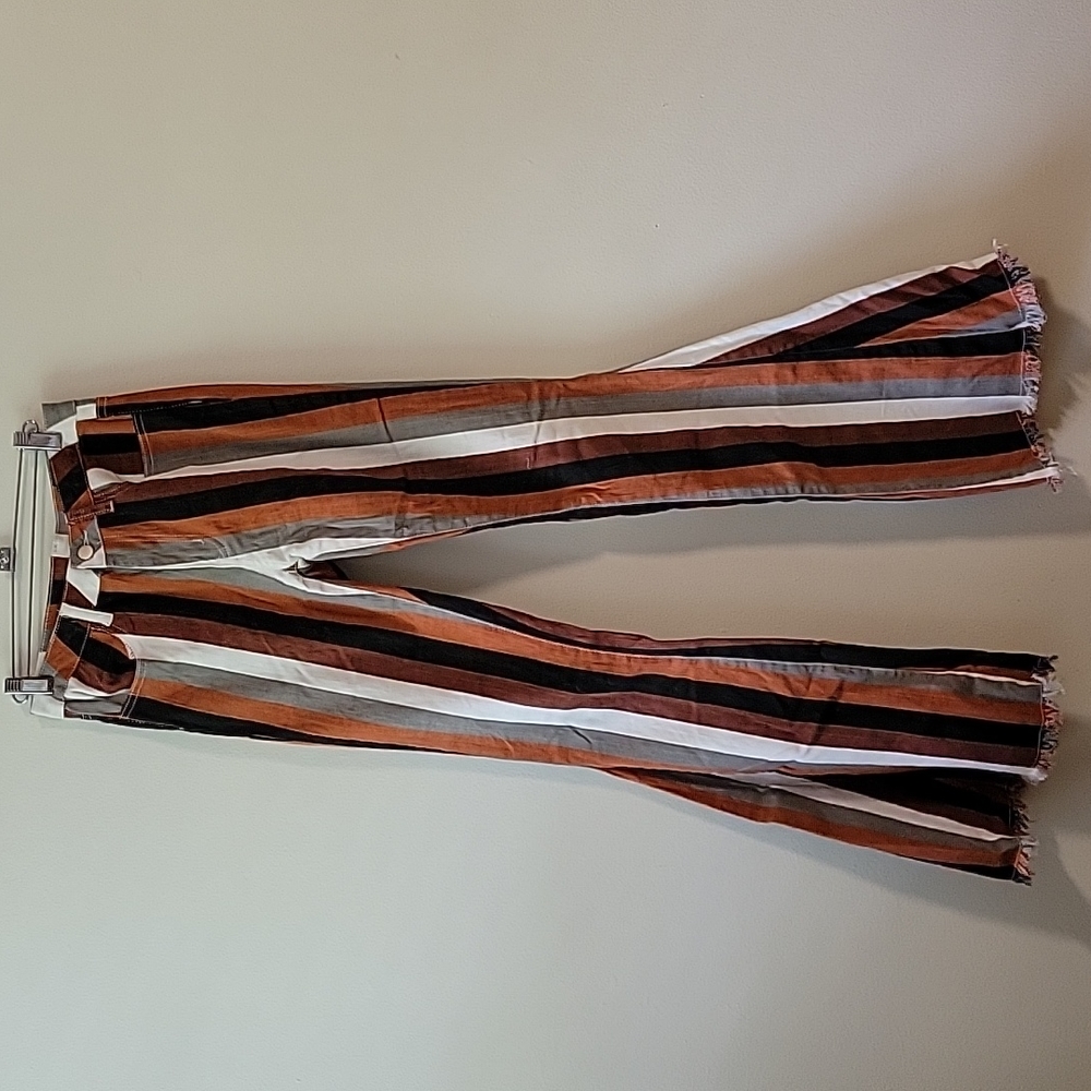 Striped Saints & Hearts flare jeans size S